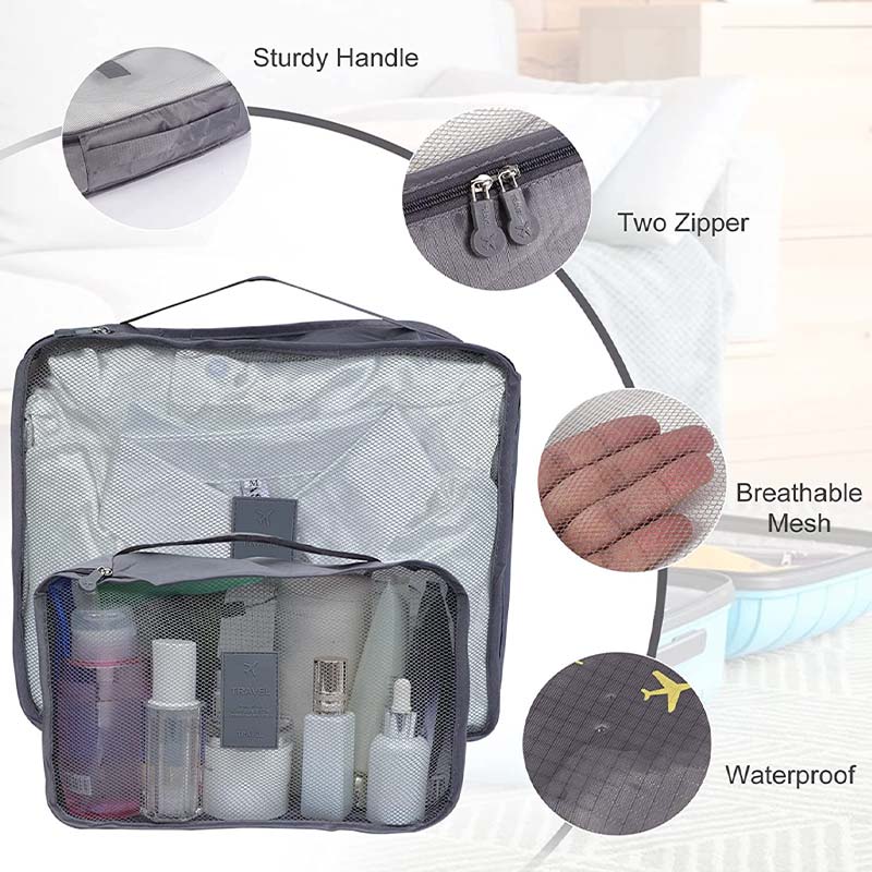 SKY TOUCH 6Pcs Set Travel Luggage Organizer Travel Is Life