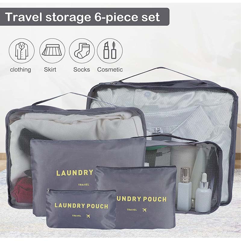 6 Pieces Travel Storage Bag Organizer - SK Collection